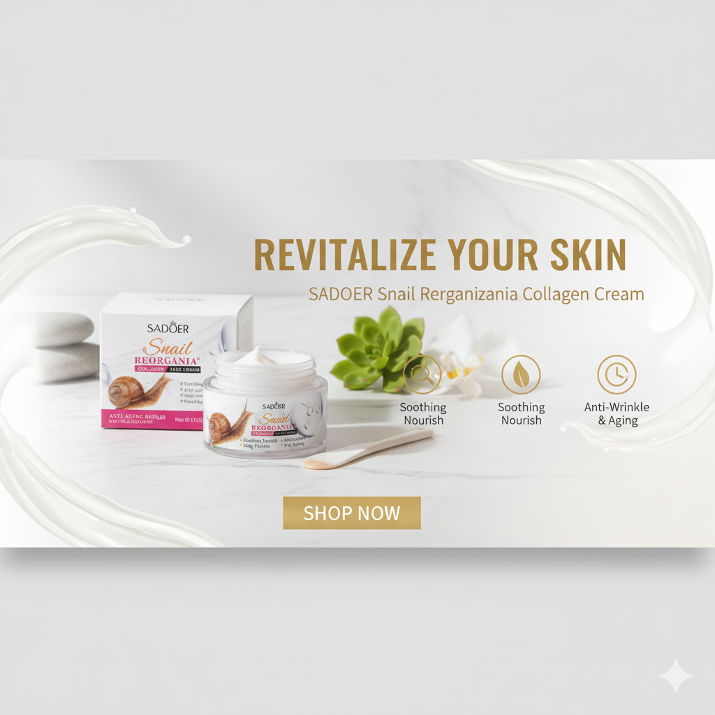 SADÖER Snail Reorganize Collagen Face Cream.