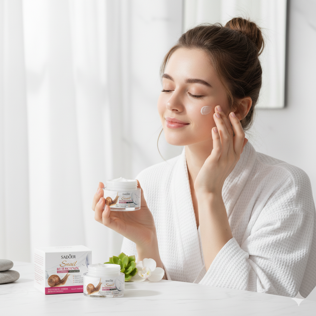 SADÖER Snail Reorganize Collagen Face Cream.